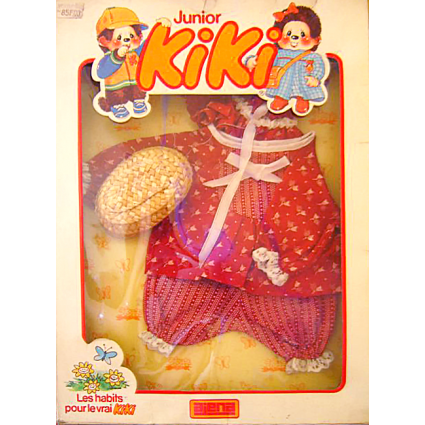 Tenue Kiki Junior "rouge à motif fleuri"