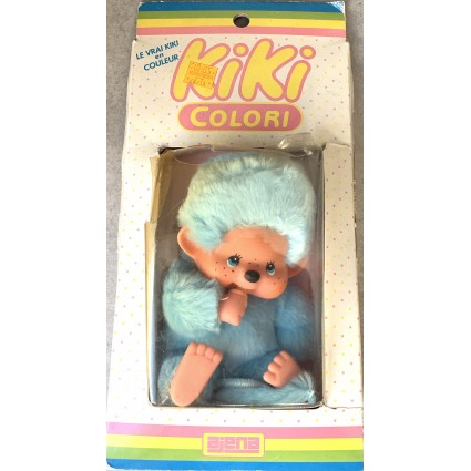 Peluche Kiki bleu en boîte Kiki colori