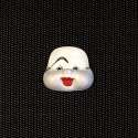 Masque de Kiki clown blanc/argenté